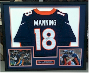 Put a jersey in a shadowbox at 5280 Custom Framing, Denver, CO