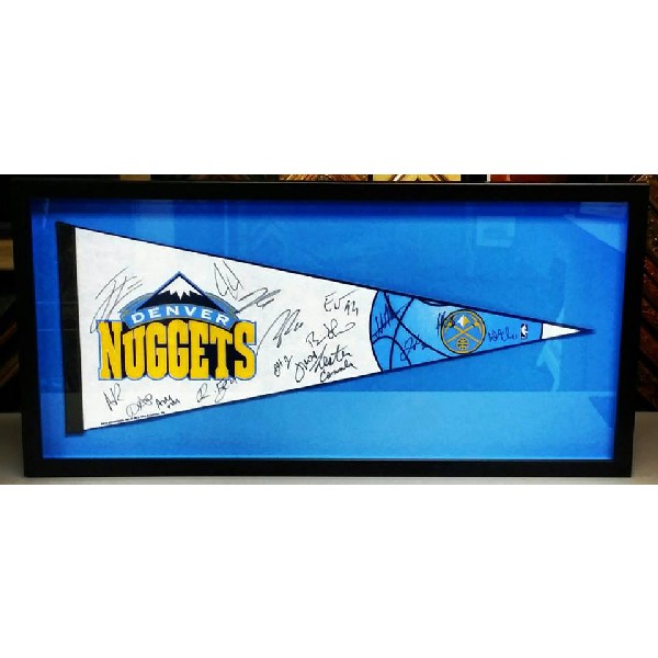 Denver Nuggets Autographed Flag