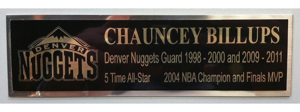 Chauncey Billups Custom Engraved Name Plate