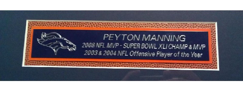 Peyton Manning Custom Engraved Name Plate