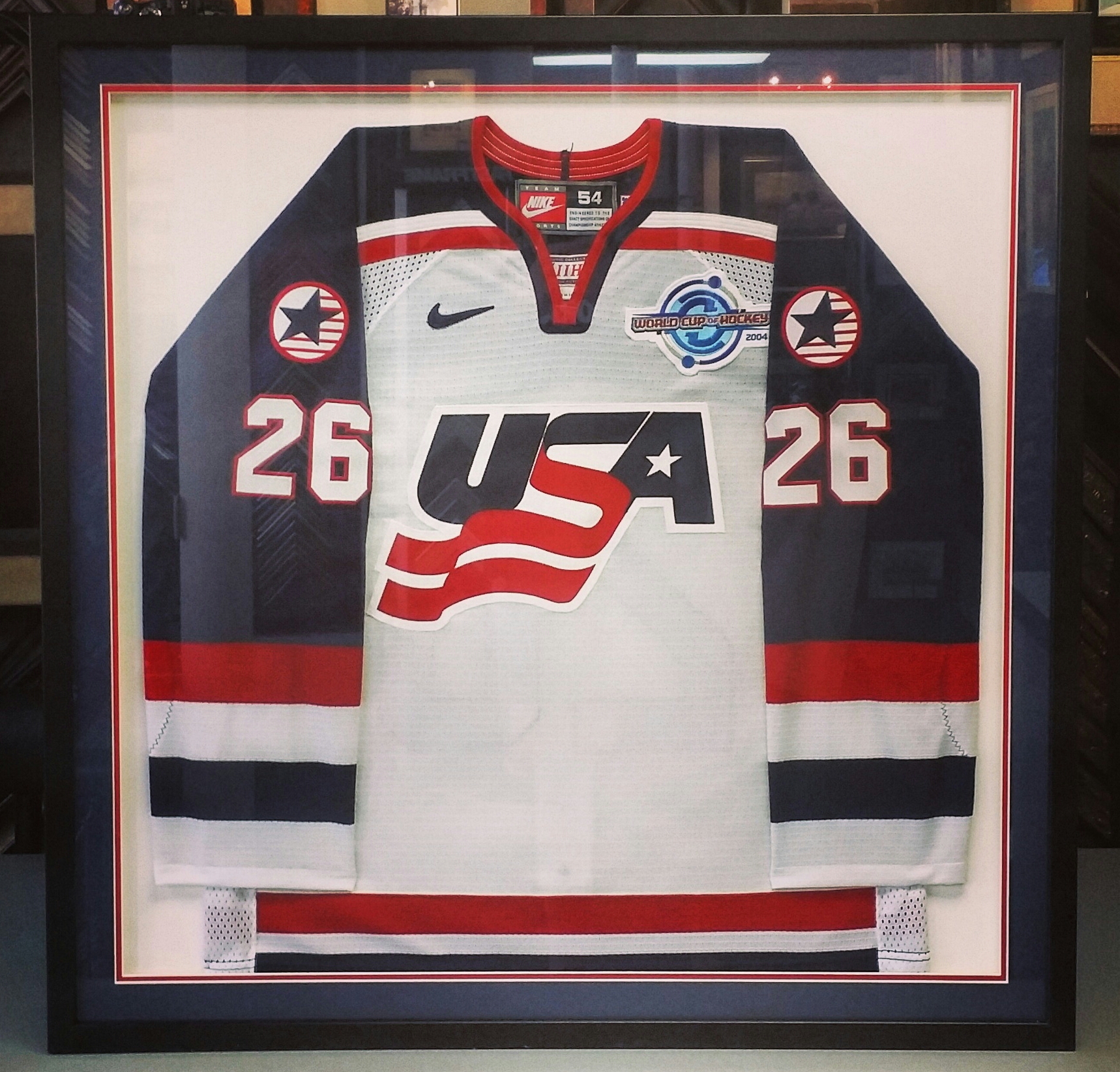 Team USA Hockey Jersey Framing Downtown Denver 5280 Custom Framing