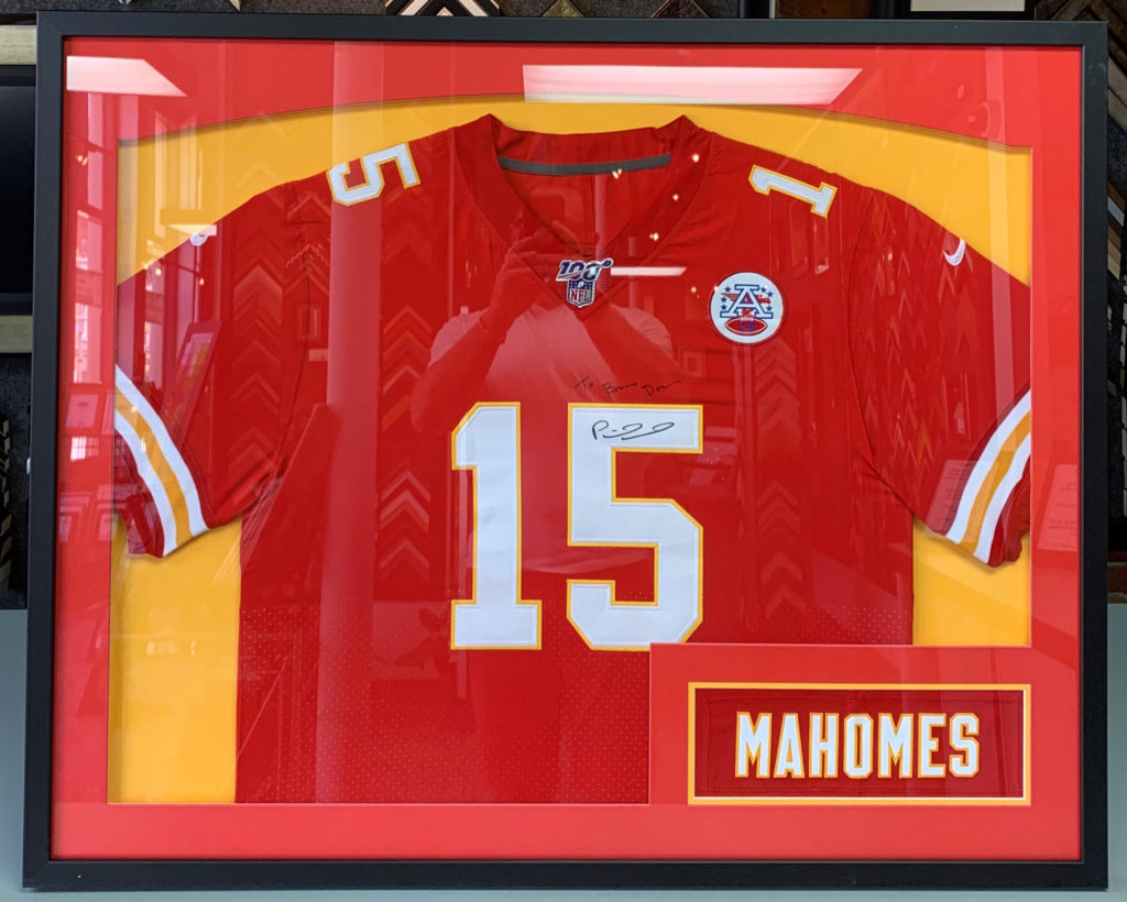 Patrick Mahomes Chiefs Custom Framed Jersey Display with (2