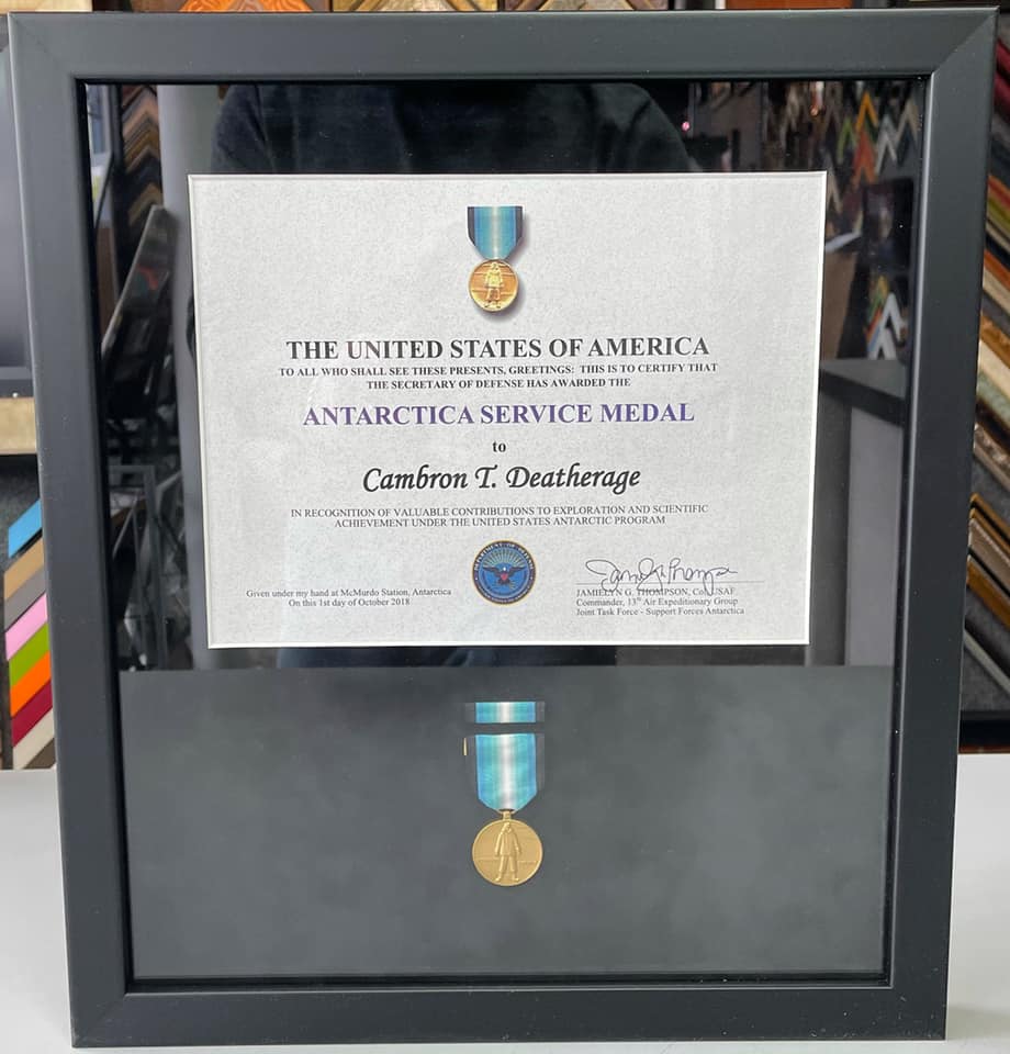 Antarctica service medal – 5280 Custom Framing