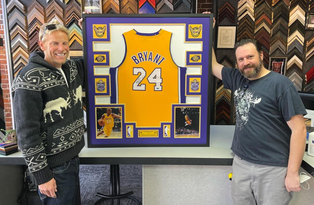 Kobe Bryant Los Angeles Lakers 35x43 Custom Framed Jersey 5xNBA Cham –