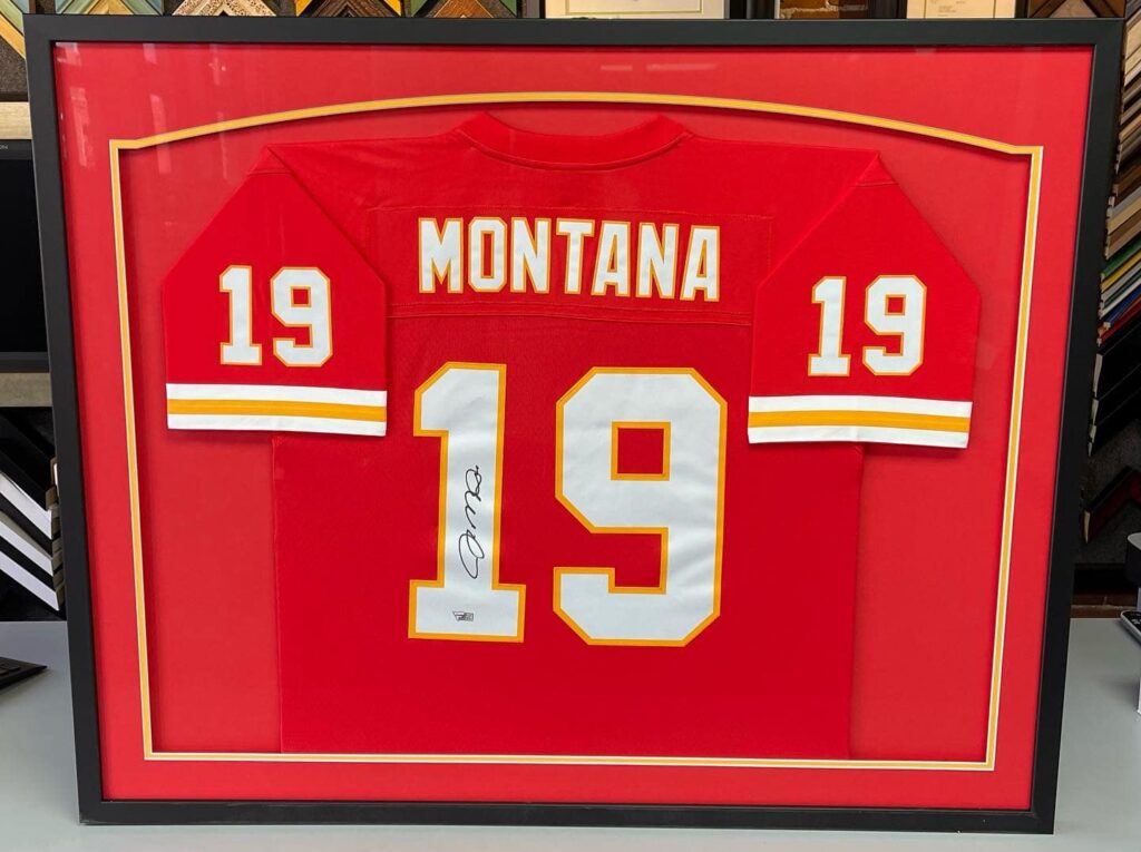 Custom Framed Joe Montana & Patrick Mahomes  Chiefs Jerseys 