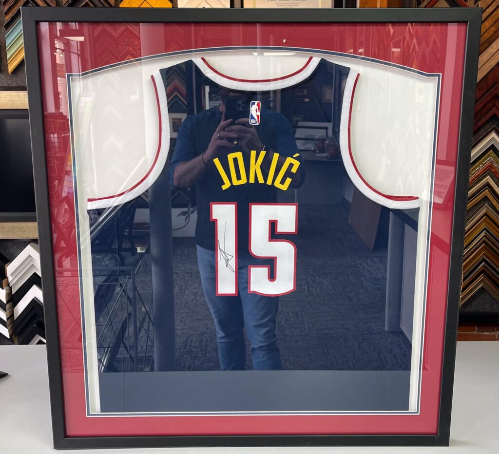 Nikola Jokić Denver Nuggets Jersey Framing 