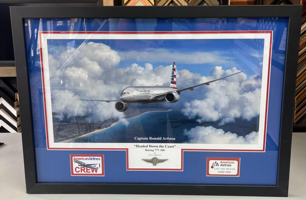 Custom Framed Captain Wings, Print & Badges