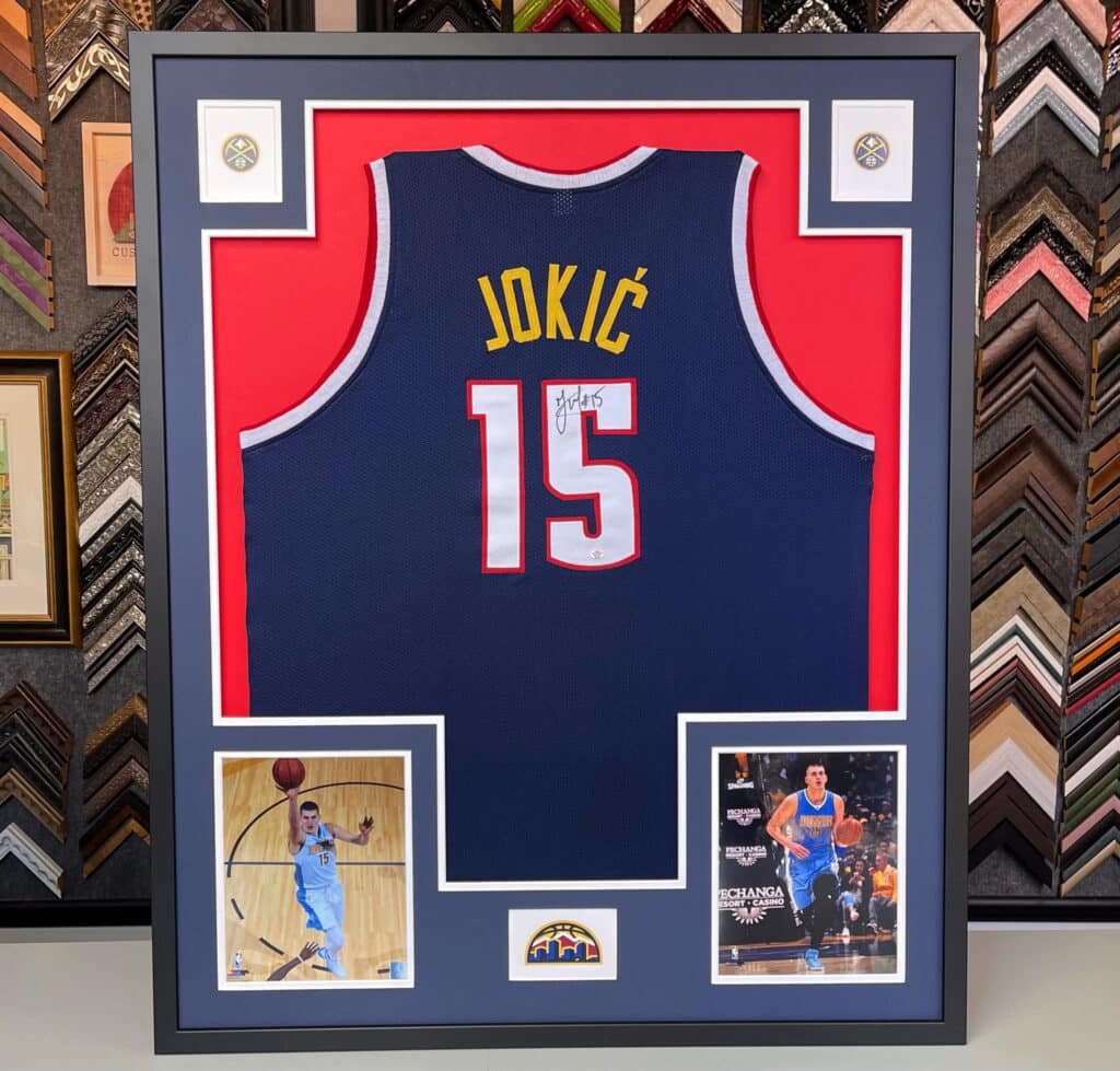 Nikola Jokić Denver Nuggets Jersey Framing 