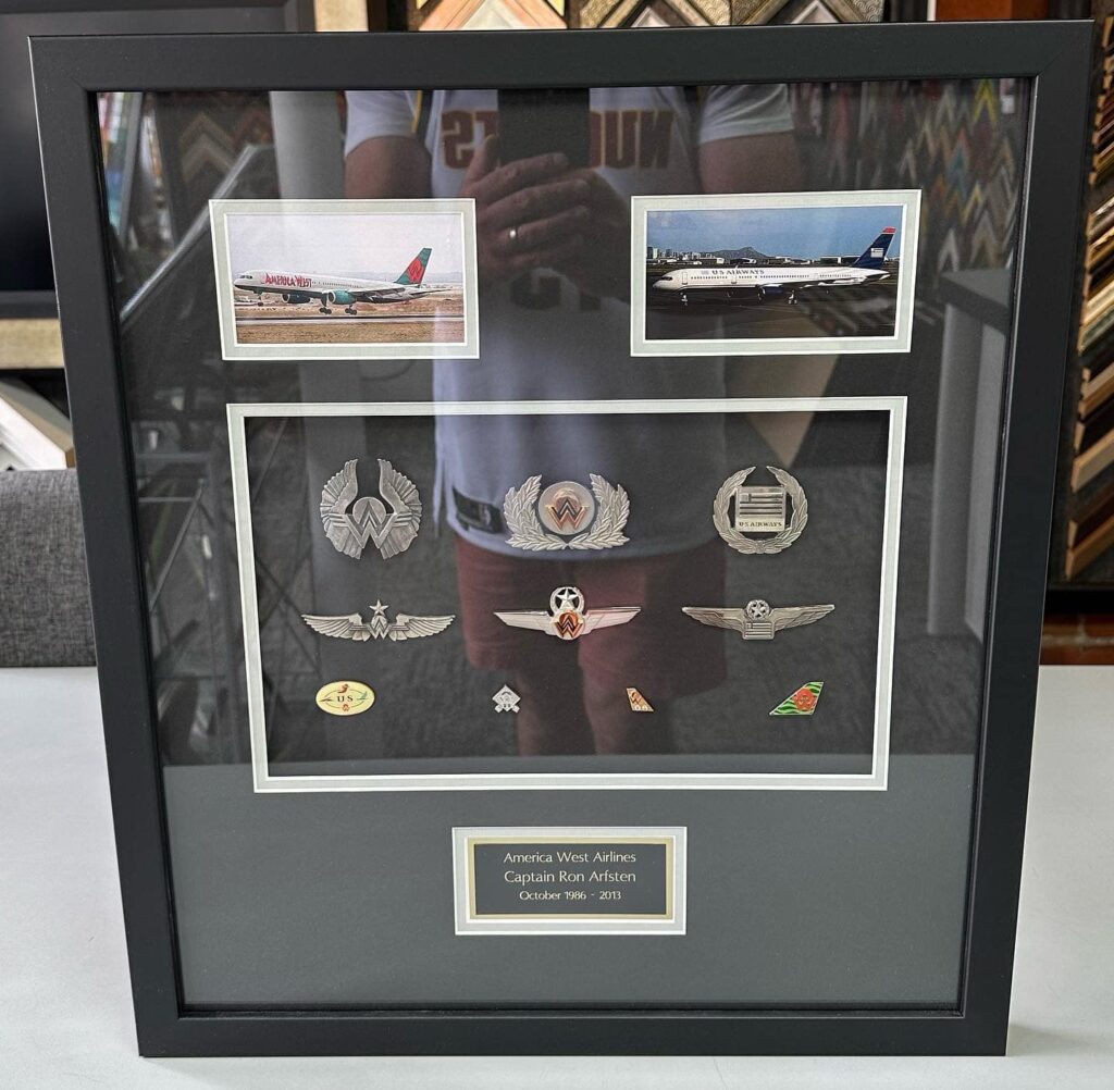 Custom Framed Captains Wings Shadowboxes