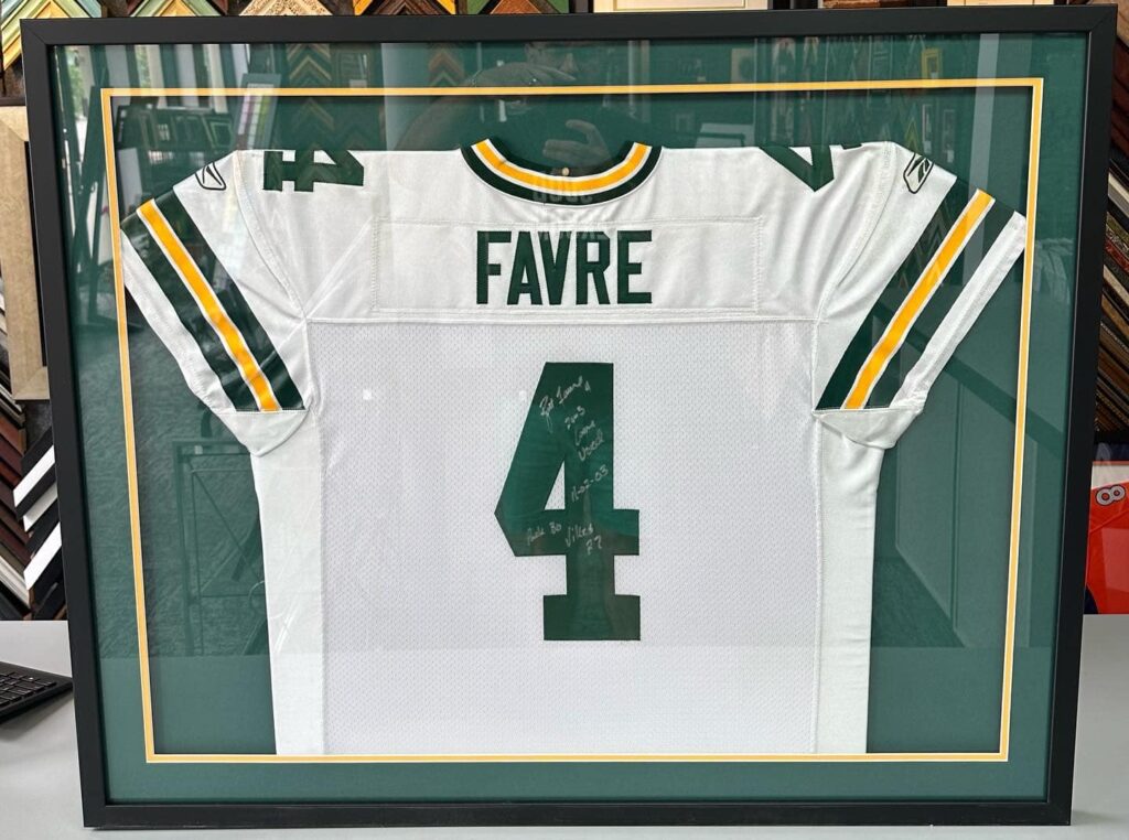 Custom Framed Sports Memorabilia & Jerseys - Brett Favre