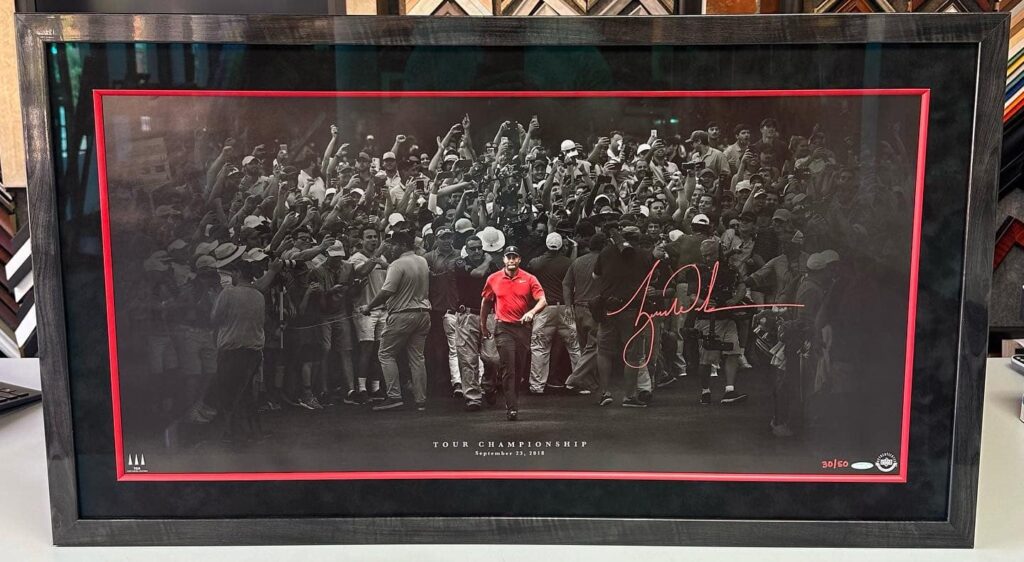 Custom Framed Tiger Woods Signed Photograph
