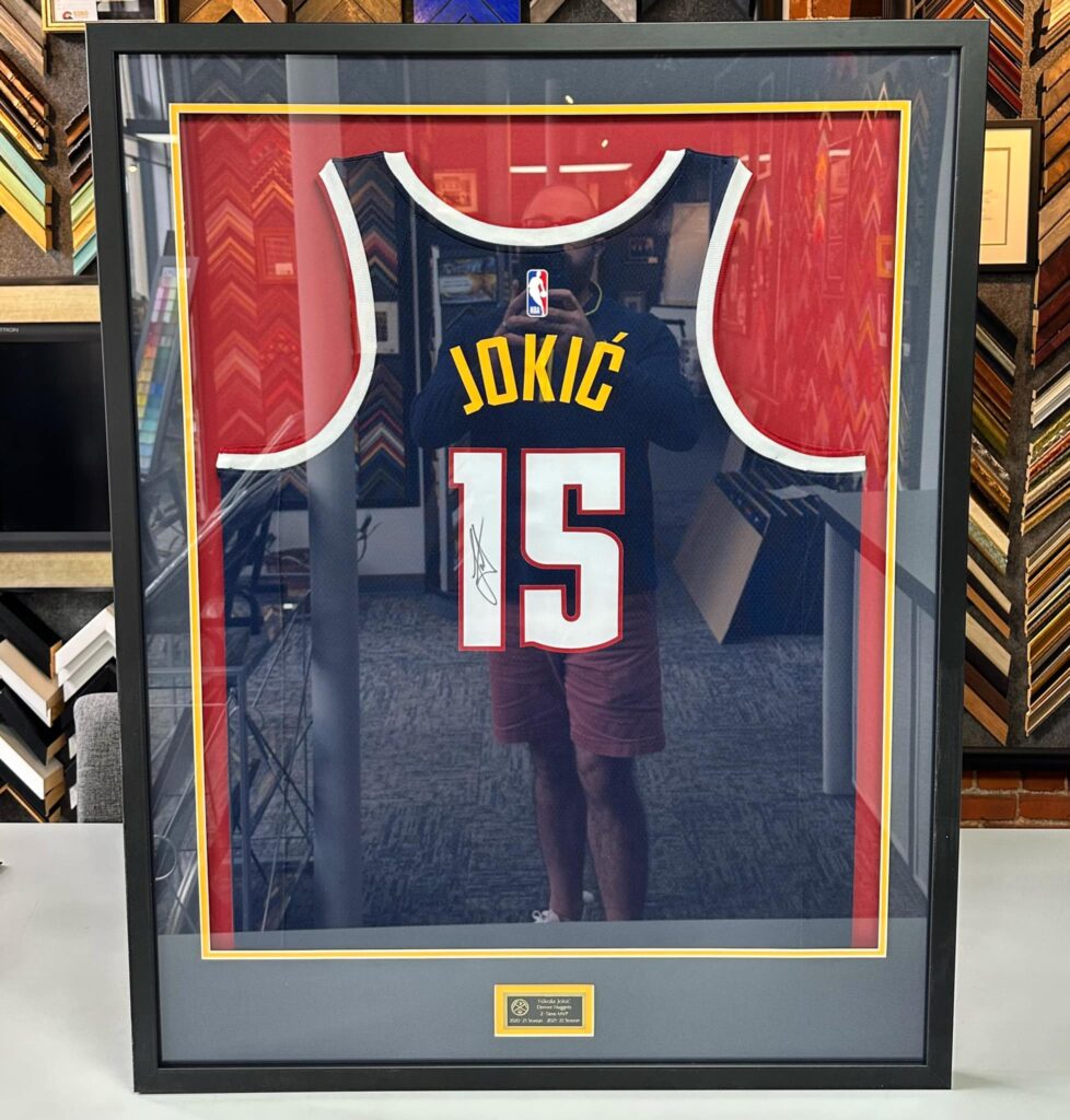 Custom Framed Nikola Jokic Nuggets Jerseys