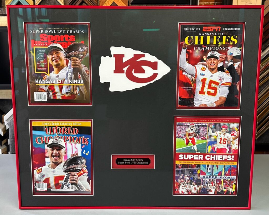 Custom Framed Kansas City Chiefs Memorabilia