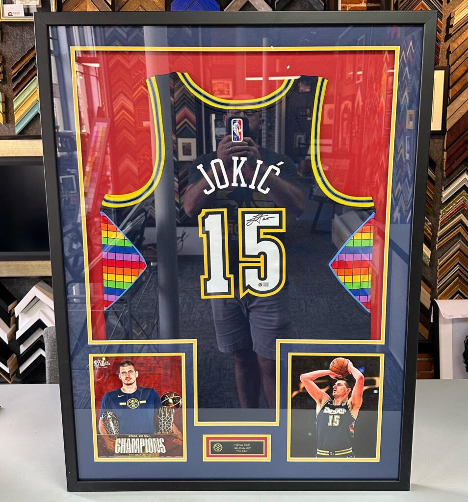 Custom Framed Nikola Jokic Nuggets Jerseys