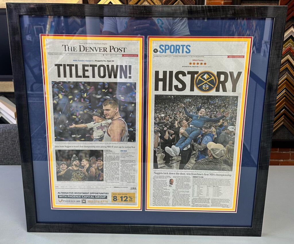 Custom Framed Denver Nuggets Denver Post 