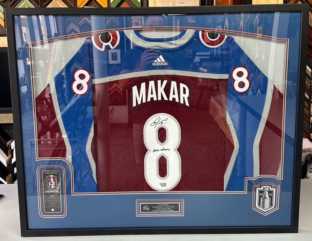 Custom Framed Cale Makar Avalanche Jersey 