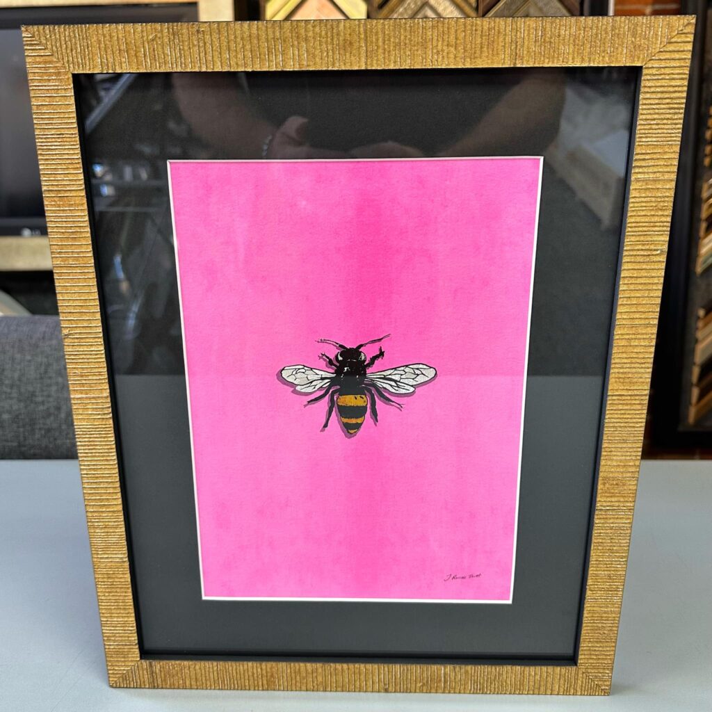 Custom Framed Bee by Jessica Russell Flint 