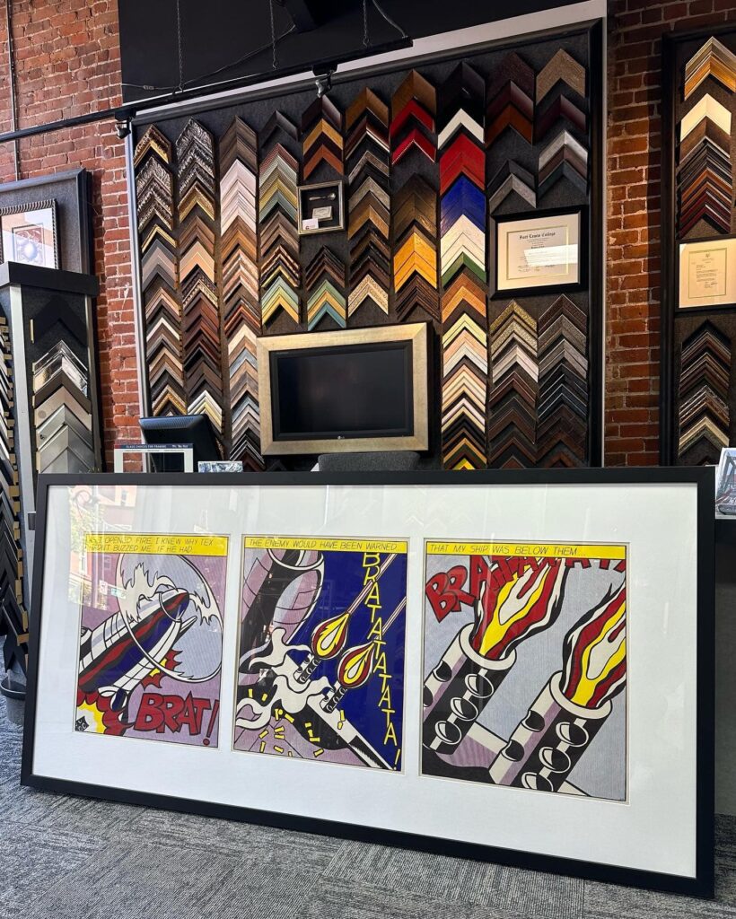 Custom Framed Roy Lichtenstein Triptych 