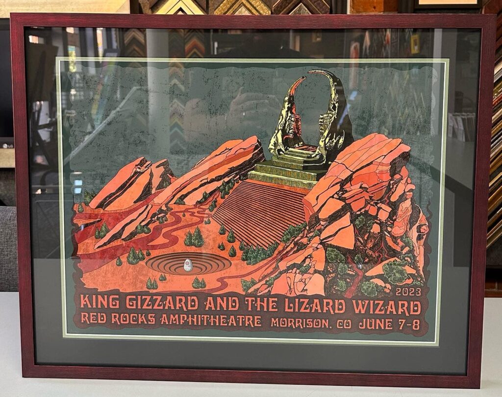King Gizzard & The Lizard Wizard Red Rocks Framed Print