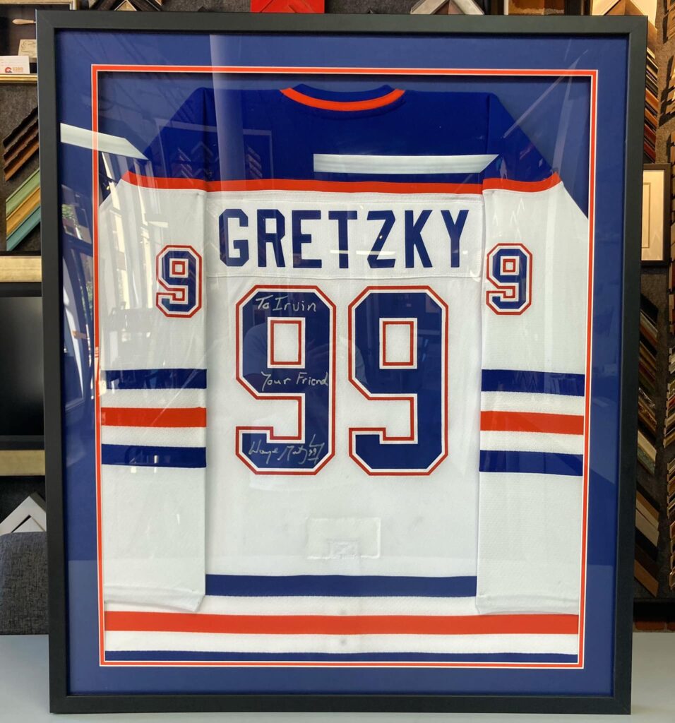 Custom Framed Wayne Gretzky Oilers Jersey