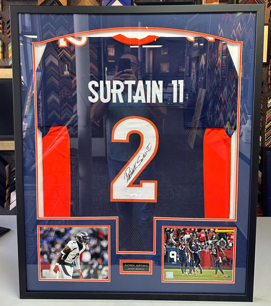 Custom Framed Patrick Surtain II Broncos Jersey