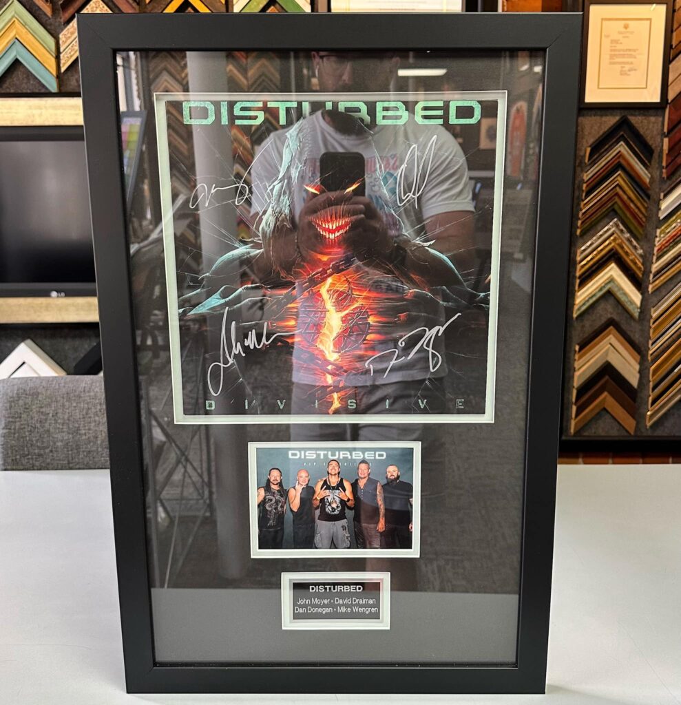 Custom Framed Signed Disturbed Album 