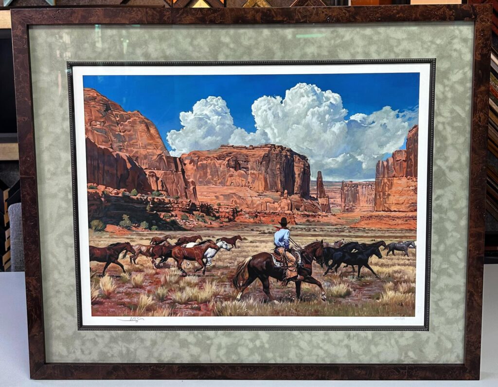 Custom Framed "The Remuda" by Mark Maggiori 