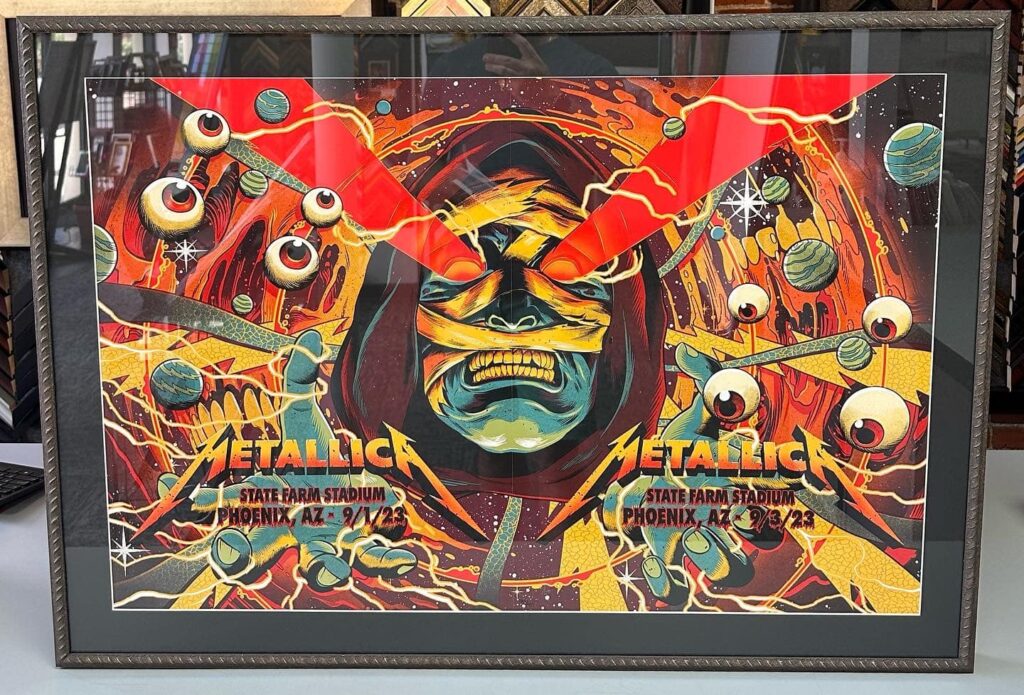 Custom Framed Metallica Tour Poster 