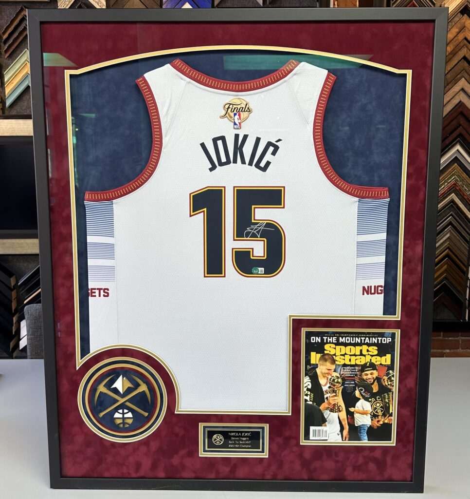 Custom Framed Nikola Jokic Denver Nuggets Jersey
