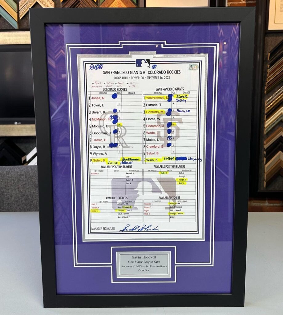 Colorado Rockies Sports Picture Framing | Gavin Hollowell