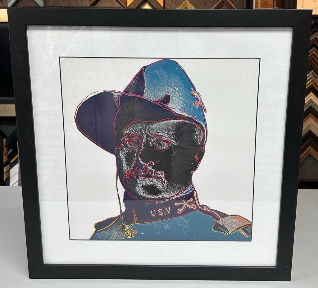 Custom Framed Andy Warhol Prints | Teddy Roosevelt