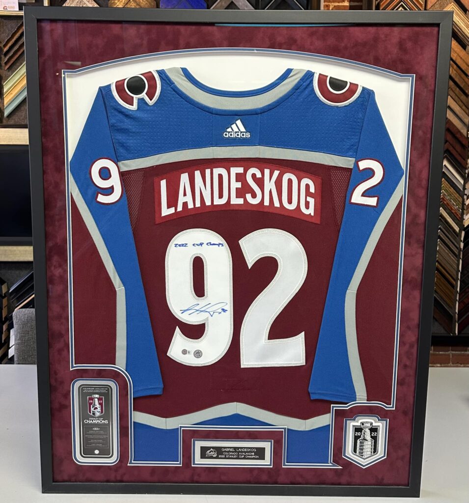Colorado's Favorite Sports Jersey Framer | Gabriel Landeskog | Avalanche