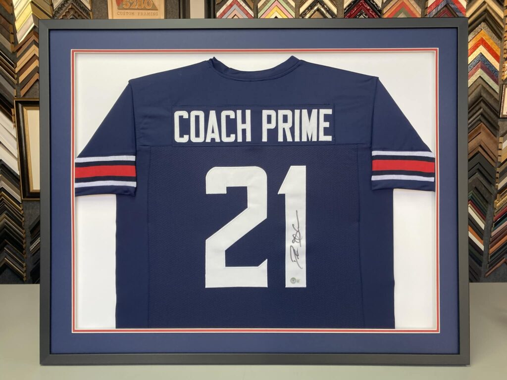 Jersey Picture Framing Denver | Coach Prime 