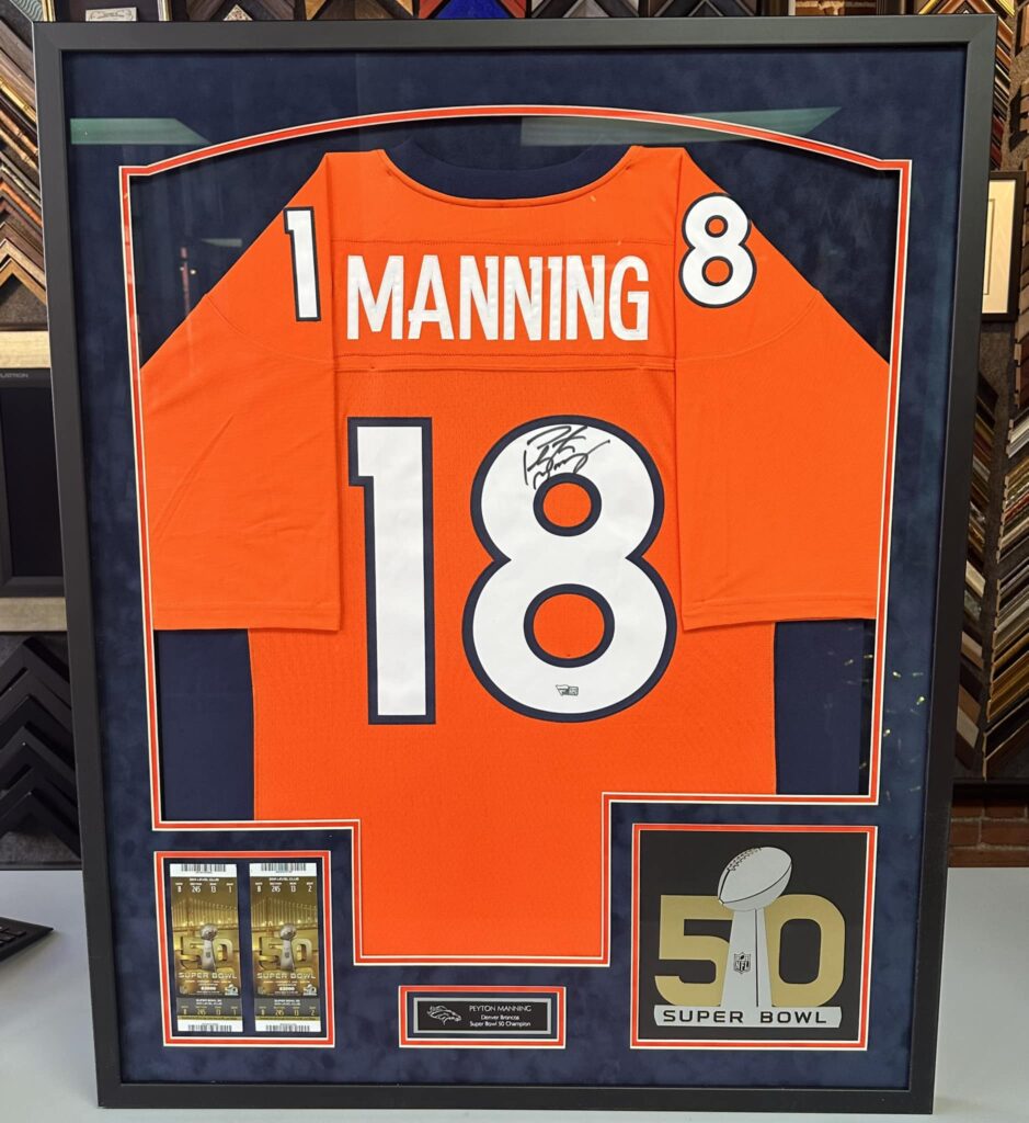 Peyton Manning Denver Broncos Jersey Framing