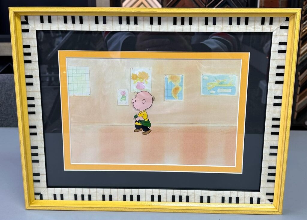 Custom Framed Peanuts Animation Cell 