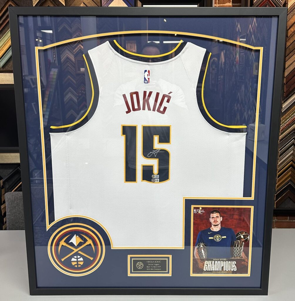 Nikola Jokic Custom Framed Nuggets Jersey 