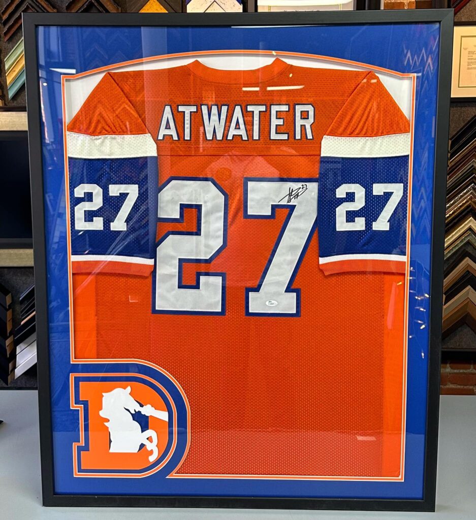 Custom Framed Steve Atwater Broncos Jersey