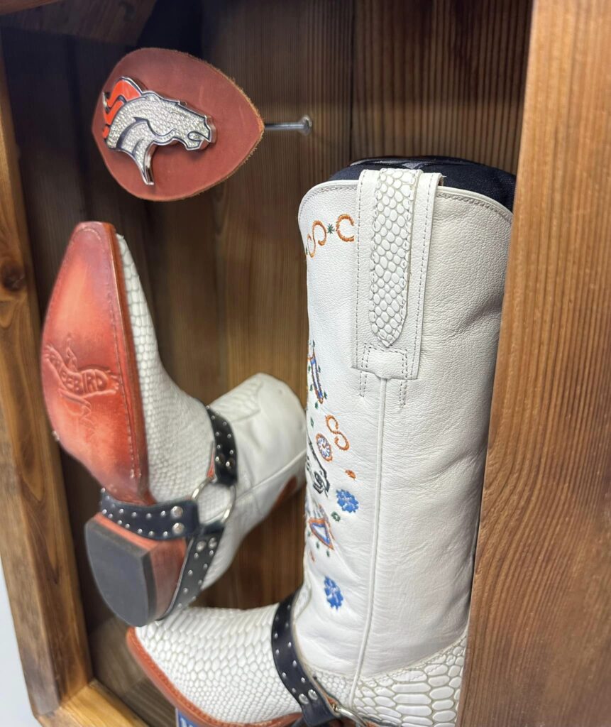 Custom Framed Denver Broncos Boots
