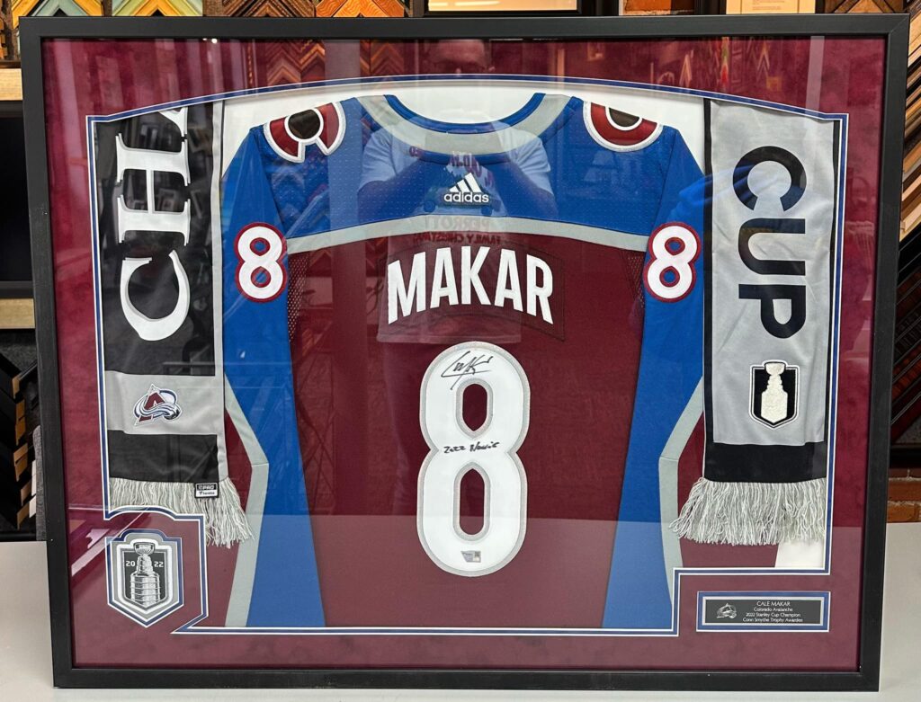 Custom Framed Cale Makar Avalanche Jersey