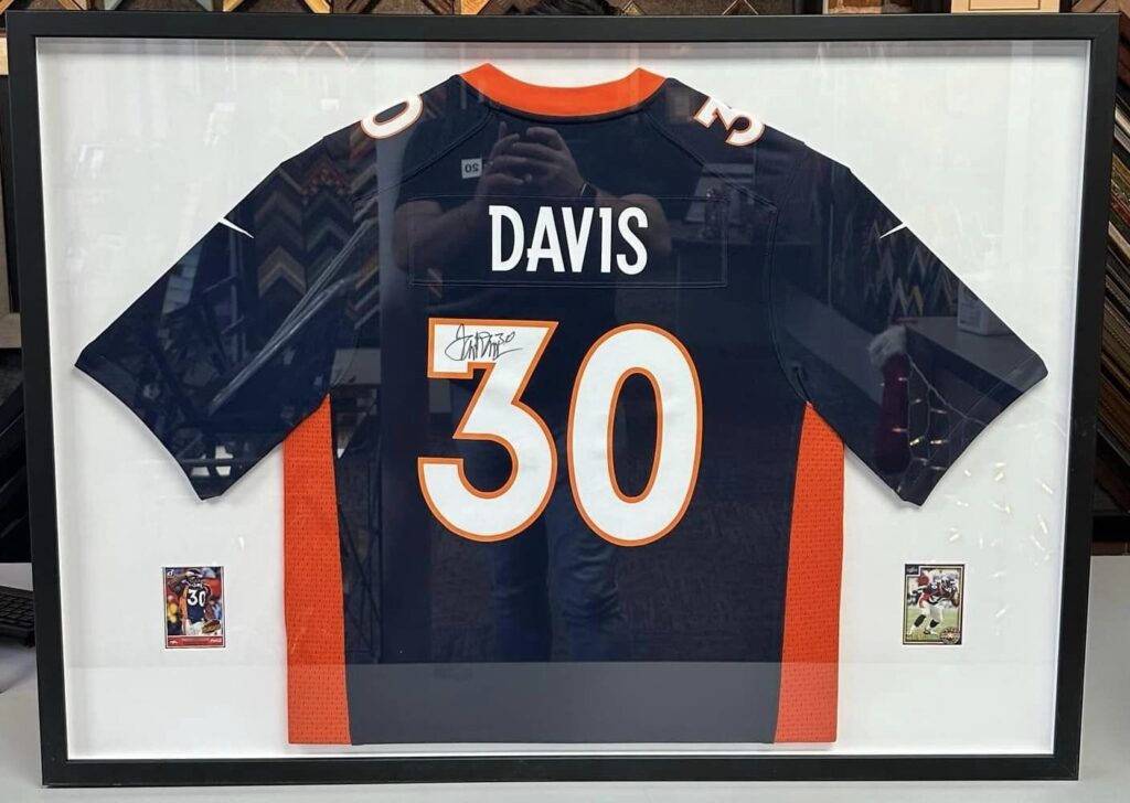 Custom Framed Terrell Davis Broncos Jersey