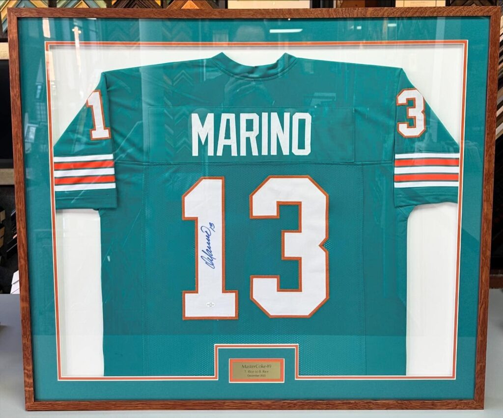 Custom Framed Dan Marino Dolphins Jersey