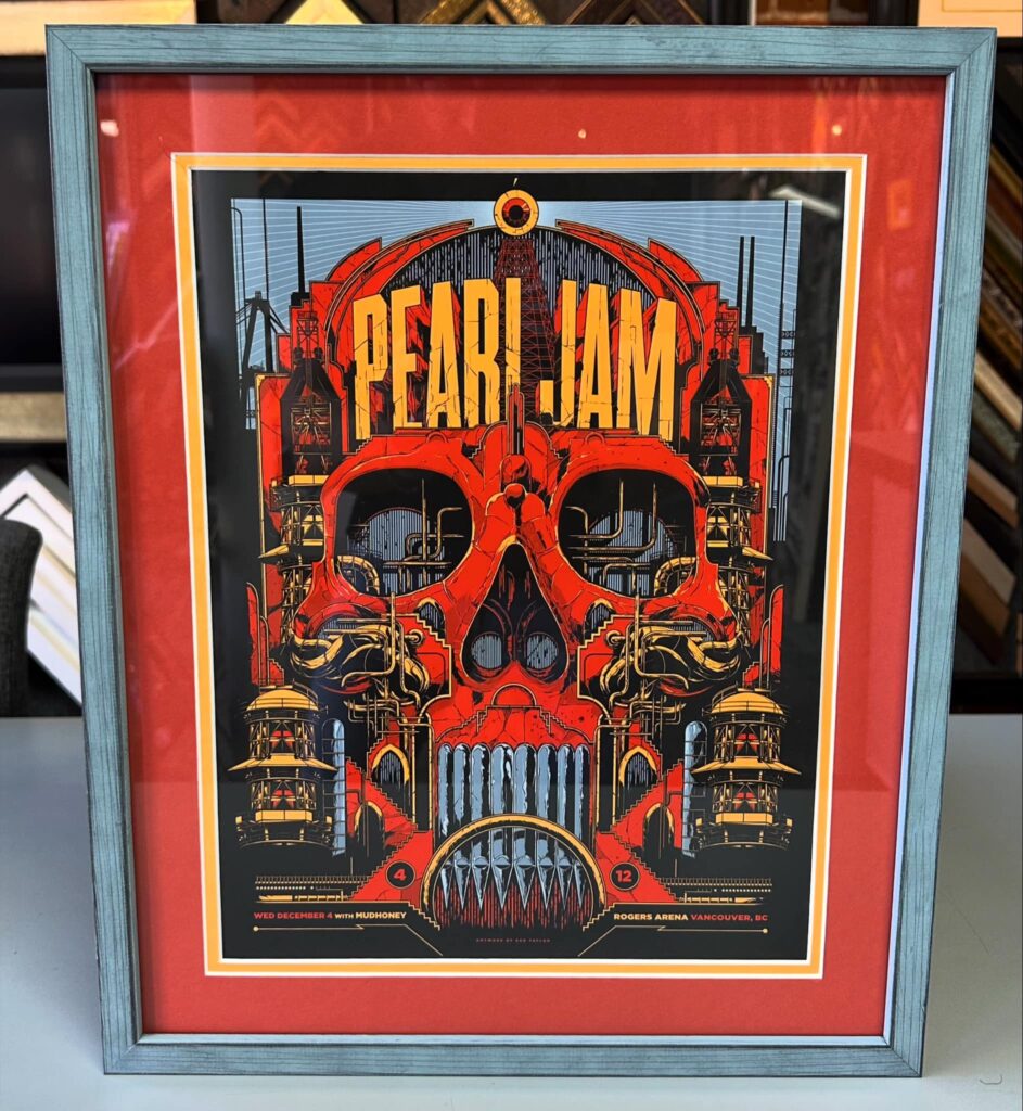 Custom Framed Pearl Jam Poster 