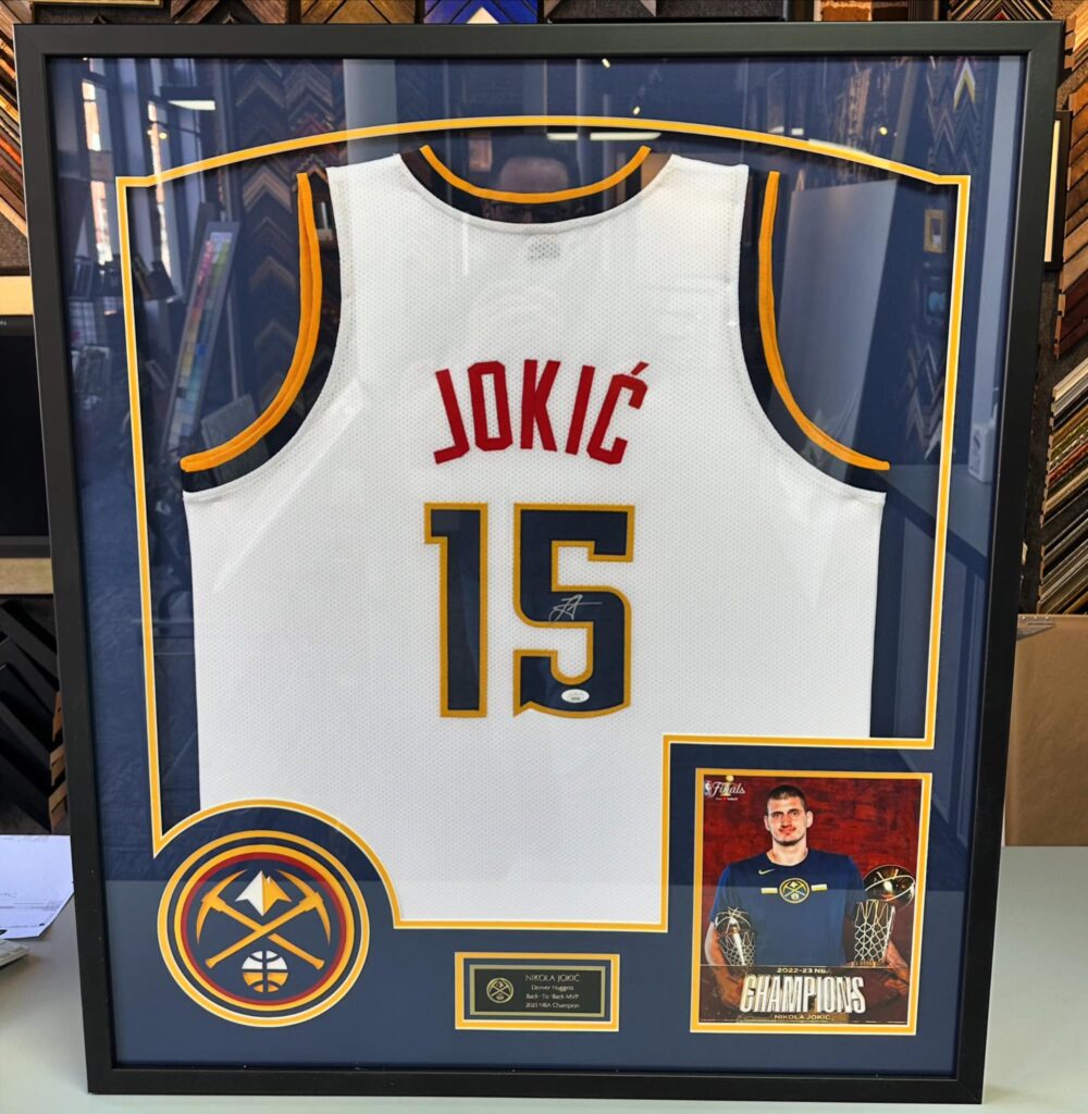 Nikola Jokic Denver Nuggets Jersey Framing 