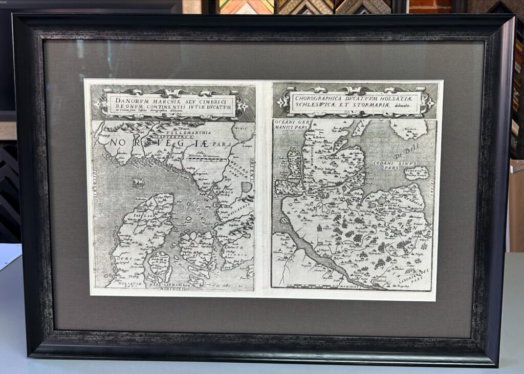 Antique Map Framing Denver 