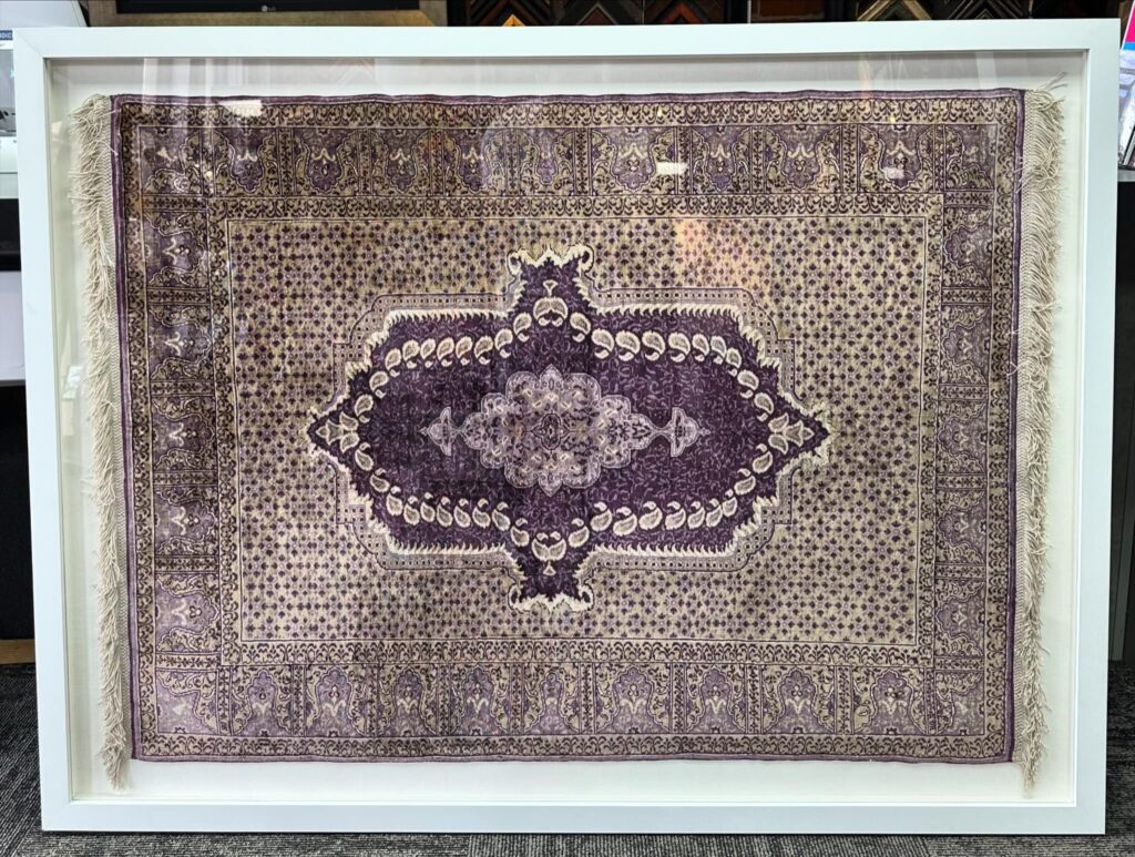 Custom Framed Rug Shadowbox 