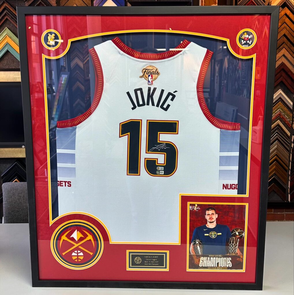 Custom Framed Nikola Jokić Nuggets Jersey 