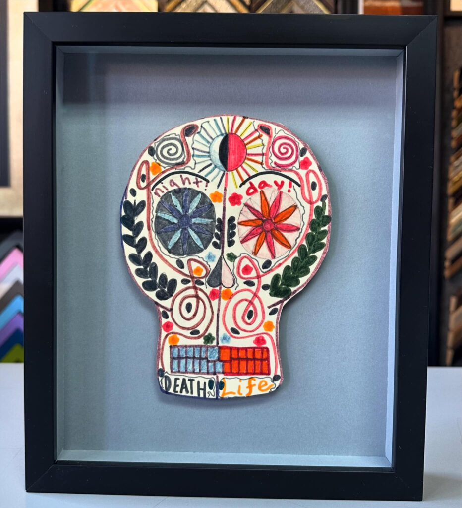 Day of the Dead Skull Shadowbox 