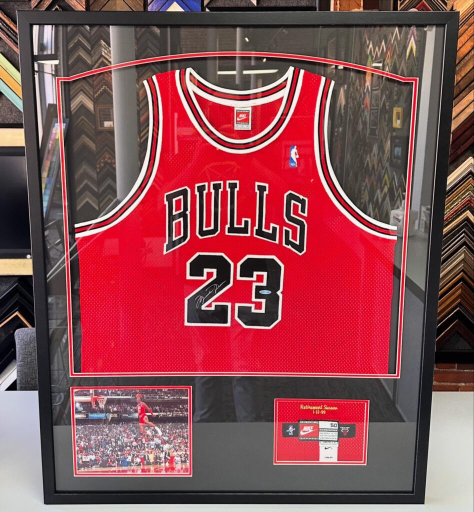 Custom Framed Michael Jordan Bulls Jersey