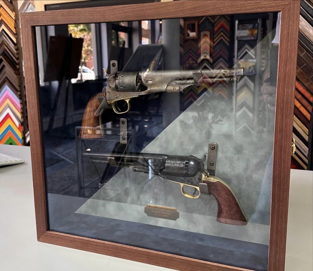 Custom Framed Handgun Shadowbox 