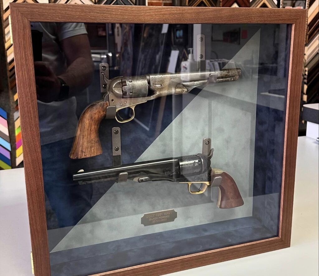 Custom Framed Handgun Shadowbox 